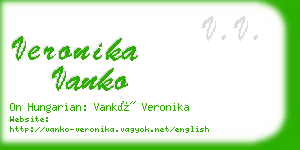 veronika vanko business card